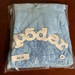 Sp5der sky Blue Hoodie XL